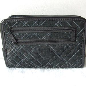 Thirtyone Black Wallet, Two Zippers on Front With Card Slots and ID Holder, New